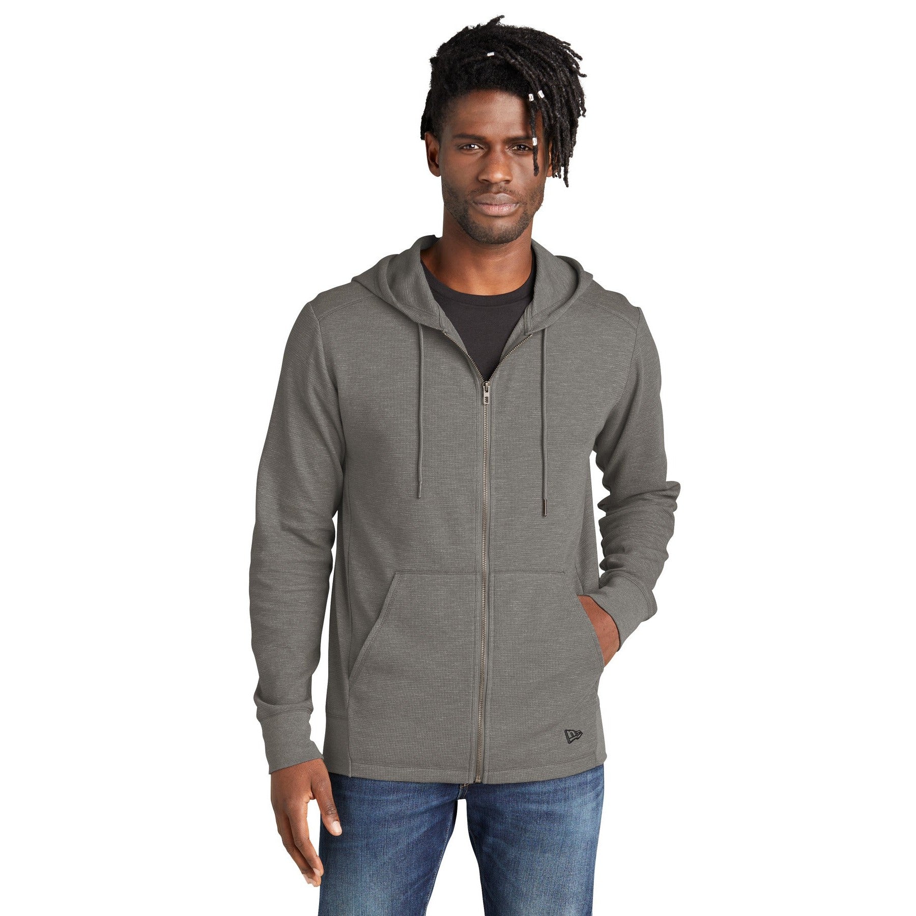 New Era-New Era® Thermal Full-Zip Hoodie NEA141-MedTech-3